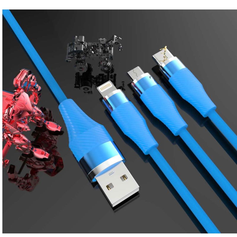 สายเคเบิลโทรศัพท์มือถือถักเปีย USB 2.0
