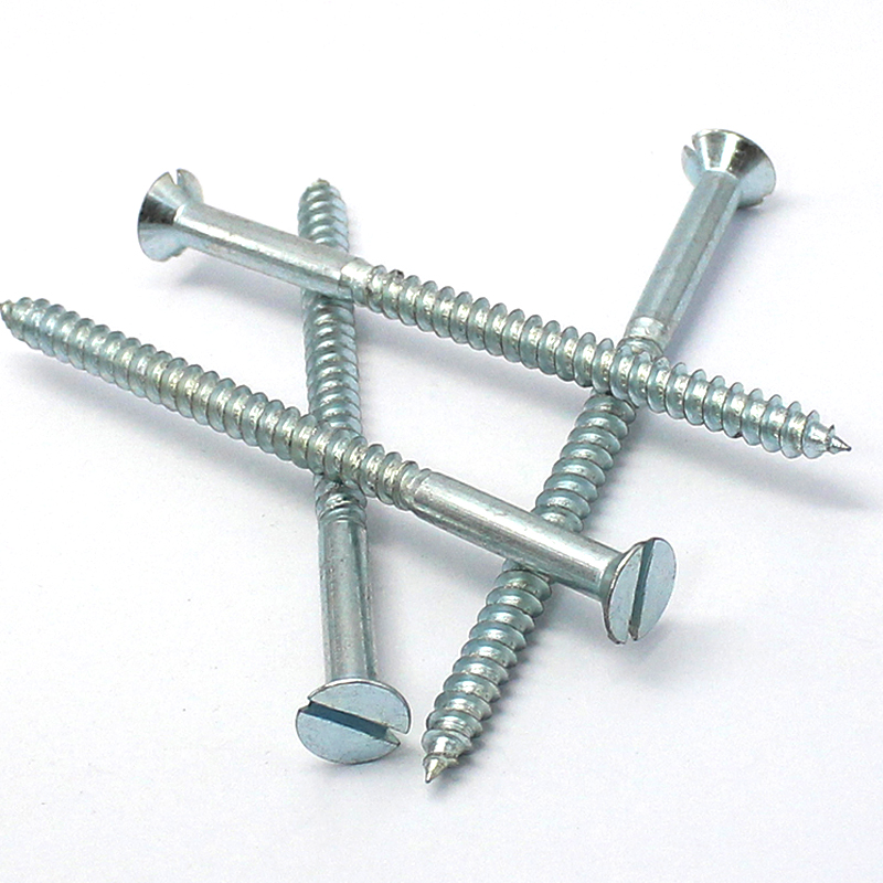 เมตริกทองเหลืองทองแดงไทเทเนียม slotted หัว countersunk ไม้ chipboard สกรู