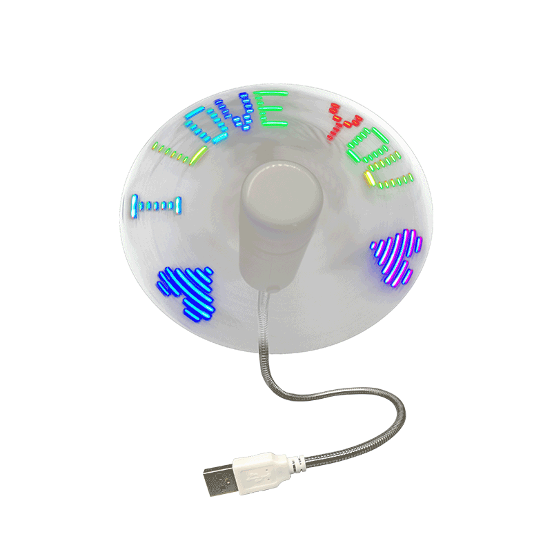 พัดลม USB นาฬิกา LED S02
