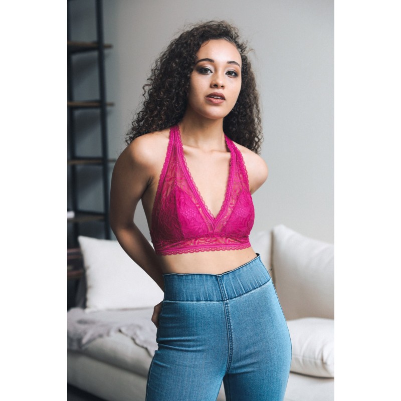 GA-5508 ลูกไม้ยาง Boho Racerback Bralette
