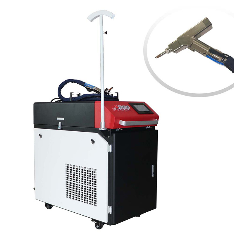 โยกเยกหัว 1000W เลเซอร์ไฟเบอร์ออปติกแบบพกพาพร้อมหัวโยกเยกสำหรับสแตนเลสอลูมิเนียมทองแดงเหล็กโลหะ