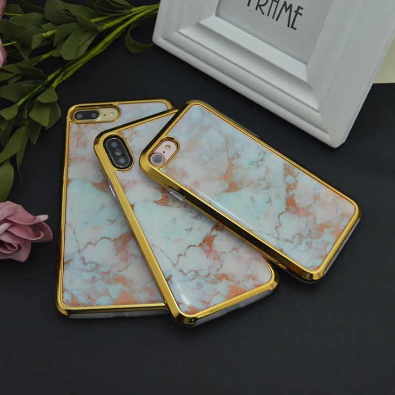 พีซี electroplated two-in-one iphone สำหรับ Plus Marble, case-drop case iphone iphone ที่ได้รับการปรับแต่งจากโรงงาน