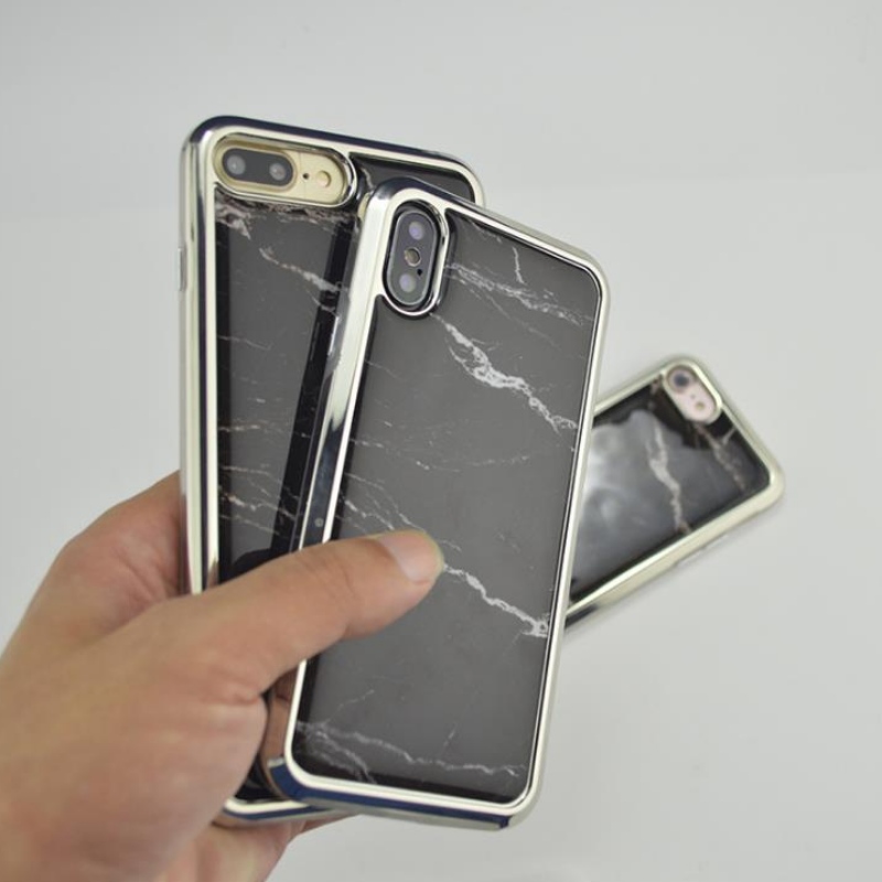 พีซี electroplated two-in-one iphone สำหรับ Plus Marble, case-drop case iphone iphone ที่ได้รับการปรับแต่งจากโรงงาน
