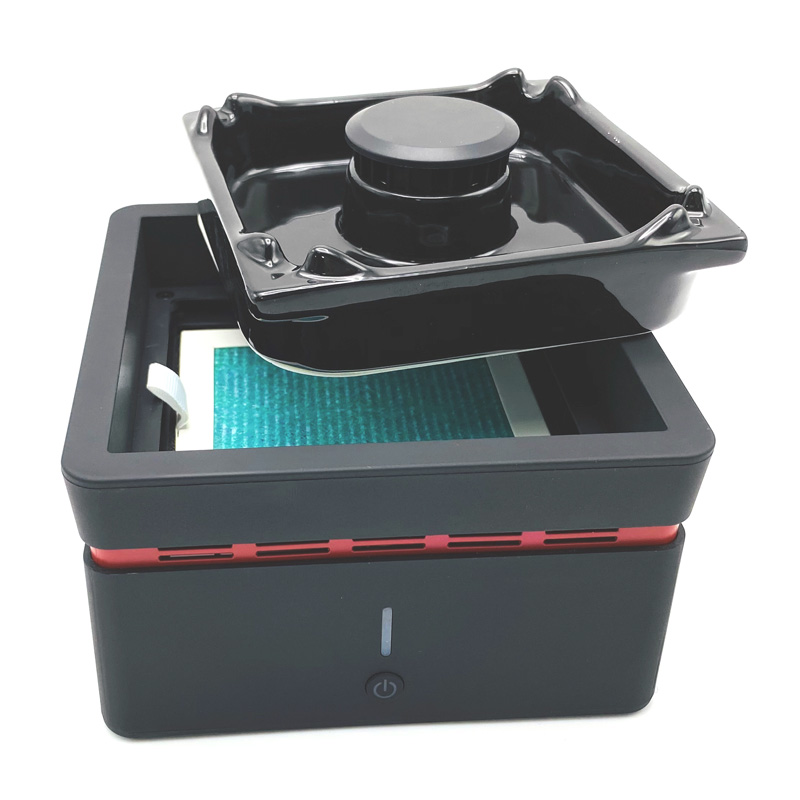 อิเล็กทรอนิกส์อัจฉริยะบริสุทธิ์ปราศจากกลิ่นไร้ควันเครื่องฟอกอากาศที่เขี่ยบุหรี่ป้องกันมือสอง smoken T3