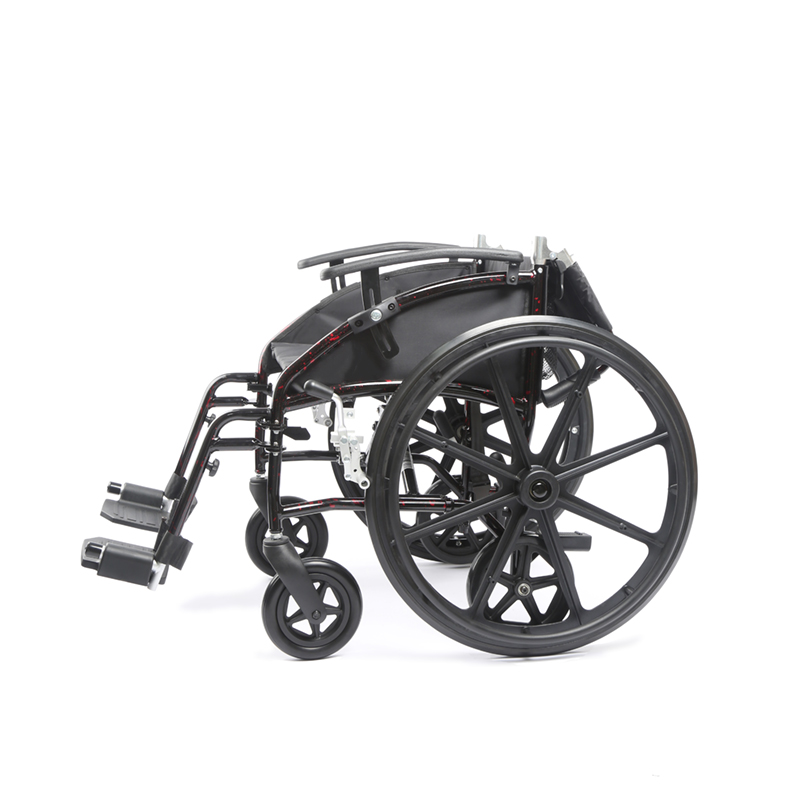 รถเข็นคนพิการน้ำหนักเบารถเข็นคนพิการอลูมิเนียมขนย้ายเก้าอี้ขนส่ง 2 in 1