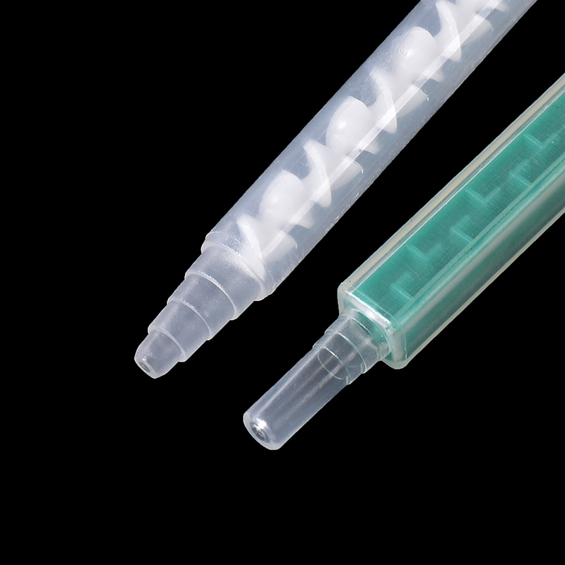 เครื่องผสมเรซินแบบคงที่สีเขียว ma3.0-17s หัวฉีดผสมท่อสี่เหลี่ยมผสมวัสดุอีพอกซีเรซิน