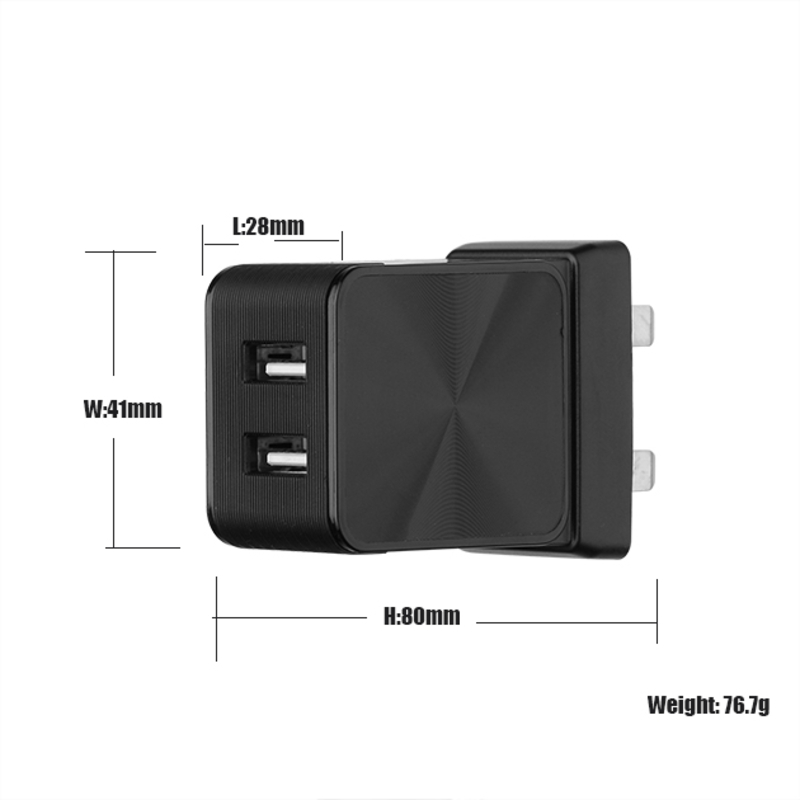 FCC. CE โทรศัพท์มือถือเครื่องชาร์จเร็วอะแดปเตอร์อเนกประสงค์ 2 พอร์ต USB เครื่องชาร์จแบบพกพาที่ชาร์จโรงงาน OEM