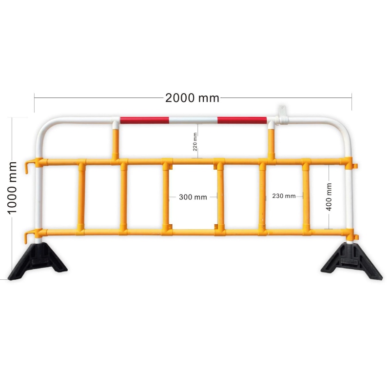 Barrera de tráfico Valla de ควบคุมฝูงชน Barrera SEPARADOR DE CARRETERA APILABLE