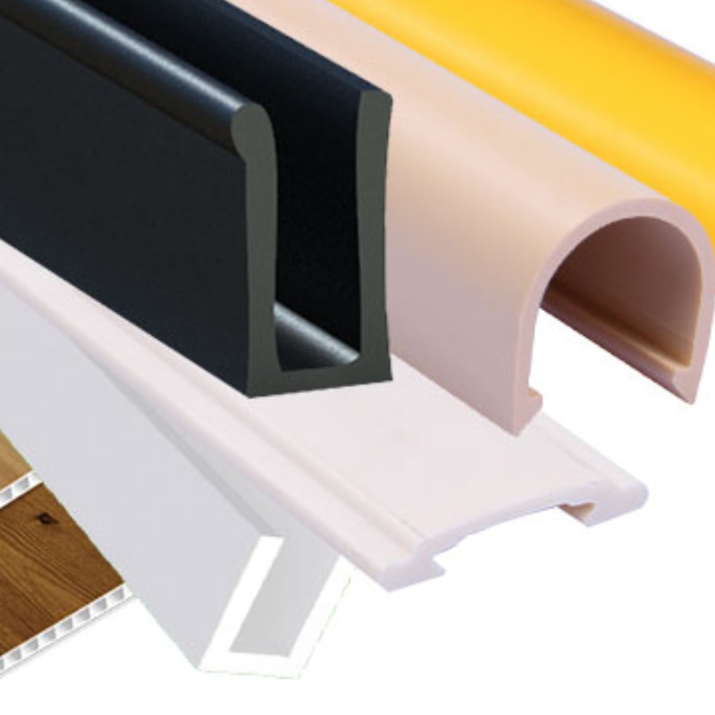 โปรไฟล์พลาสติกอัดขึ้นรูปที่ผิดปกติสำหรับวัสดุตกแต่งภายในอาคารสำนักงานที่อยู่อาศัยที่หลากหลาย