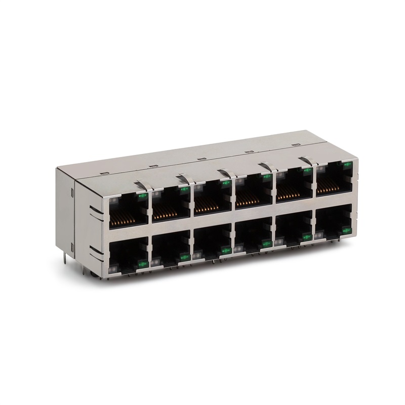 RJ45,2X6 (ฟิลเตอร์), LED, Shield Case