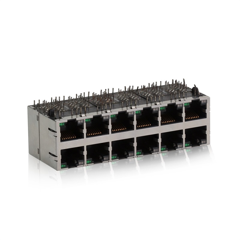 RJ45,2X6 (ฟิลเตอร์), LED, Shield Case