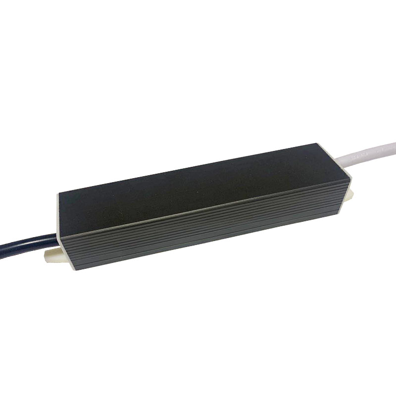 8w-12v เปลือกสีเทาดำ LED สมาร์ทเฟอร์นิเจอร์เปลือกอลูมิเนียมกันน้ำเครื่องซักผ้าแหล่งจ่ายไฟ