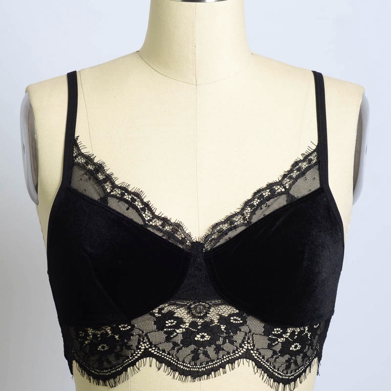 GA-5310 เกรซสาวกำมะหยี่และลูกไม้ครึ่ง cami