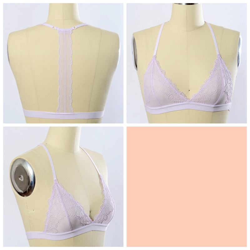 GA-5326 Grace Girl Eyelet ลูกไม้ T-Back Bralette