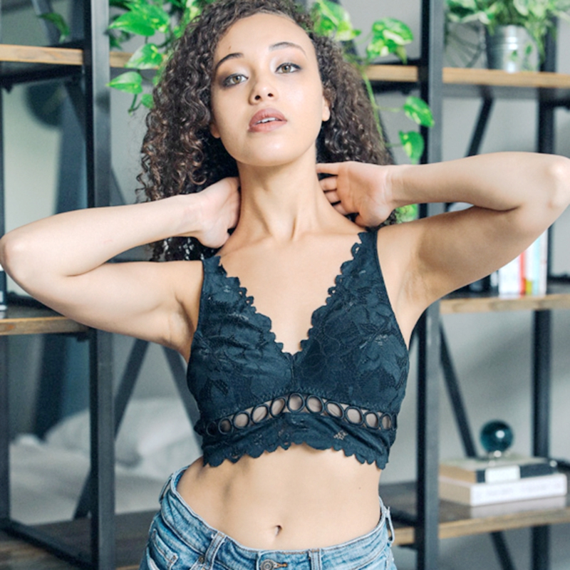 GA5503 Grace Girl Floral Longline Bralette ขายส่ง