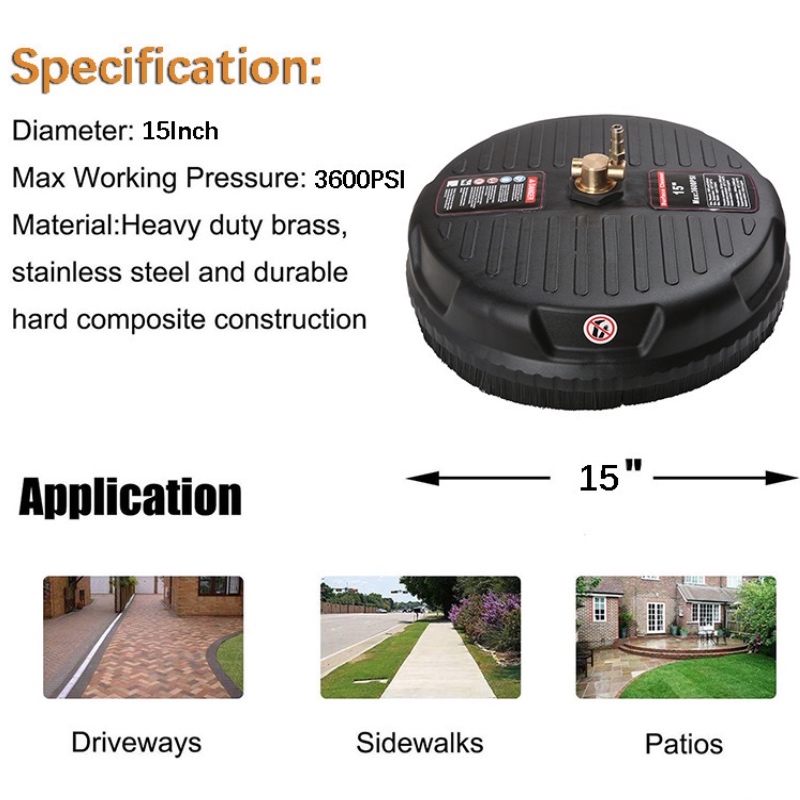 อุปกรณ์ทำความสะอาดพื้นผิวเครื่องซักผ้าไฟฟ้าพร้อมขั้วต่อแบบเร็ว 1\/4