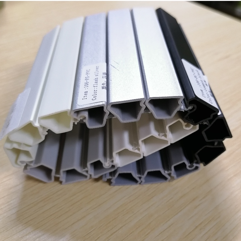 บานม้วนพีวีซีทนไฟไม้ระแนงบานประตูหน้าต่างพีวีซีโปรไฟล์ร่วมอัดแผ่นพีวีซีโปรไฟล์สำหรับประตูตู้