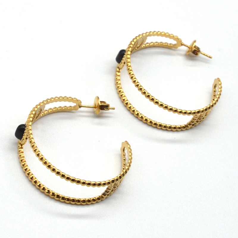 ต่างหูห่วงทอง, ต่างหูห่วงรูปตัว C, โมราดำ, หูที่บอบบางของผู้หญิง, เครื่องประดับที่แพ้ง่าย, โรงงานแปรรูปเครื่องประดับ Ruifanbao ของ...