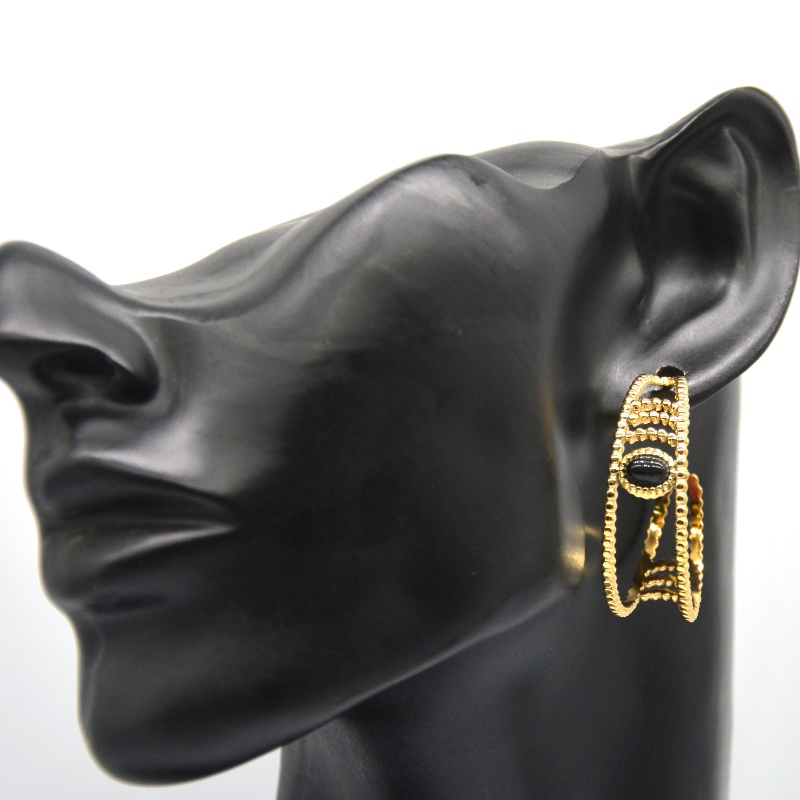 ต่างหูห่วงทอง, ต่างหูห่วงรูปตัว C, โมราดำ, หูที่บอบบางของผู้หญิง, เครื่องประดับที่แพ้ง่าย, โรงงานแปรรูปเครื่องประดับ Ruifanbao ของ...