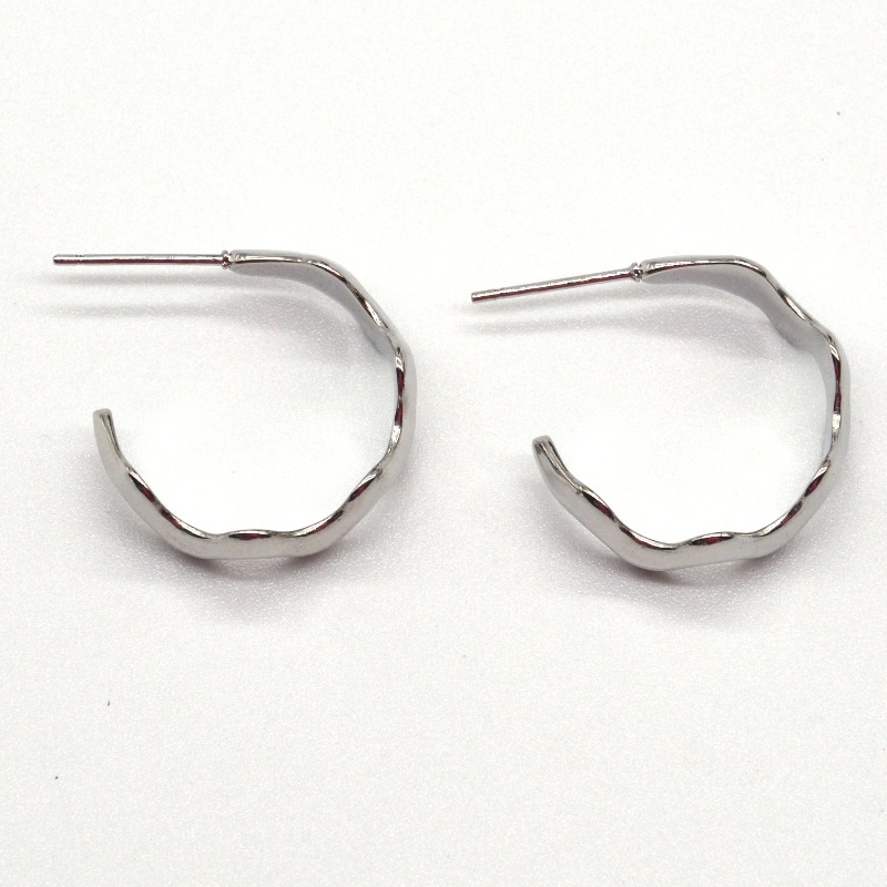 ต่างหูรูปหยดน้ำรูปตัว C แฟชั่นผู้หญิงและต่างหูหรูหราเรียบง่ายสง่างามไม่เป็นทางการและต่างหูเงินอเนกประสงค์ โรงงานแปรรูปเค...