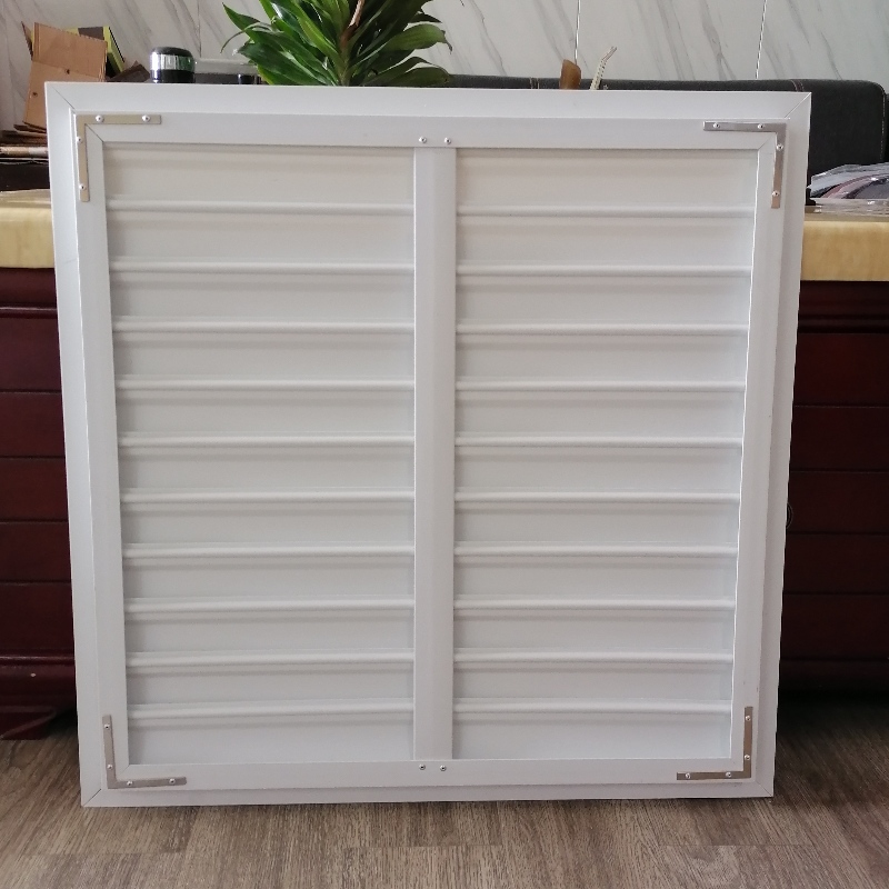 PVC Fan blinds บานประตูหน้าต่างสำหรับพัดลมดูดอากาศแรงดันลบสำหรับฟาร์มสุกรในโรงเรือนหรือโรงงานเพื่อรับอากาศบริสุทธิ์