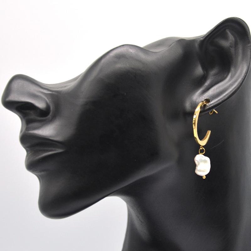 ง่ายเลียนแบบมุกต่างหูทอง C รูปจี้ต่างหูผู้หญิงต่างหูจี้ยาวเครื่องประดับโรงงานแปรรูปเครื่องประดับ Ruifanbao