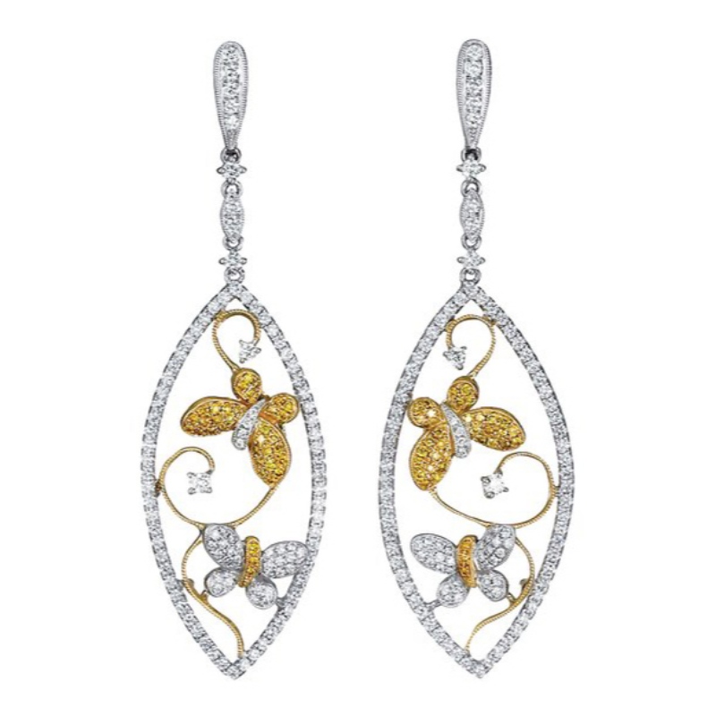 จี้ผีเสื้อจี้ผีเสื้อต่างหูจี้ผีเสื้อต่างหูเพชรปีกผีเสื้อแฟชั่นต่างหูจี้แมลงแฟชั่นฤดูร้อนงานแต่งงานของขวัญวันเกิด