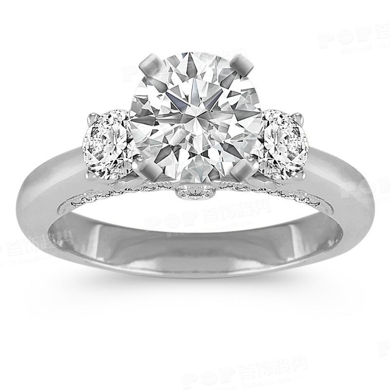 ชุดกรงเล็บบรรยากาศเรียบง่ายของผู้หญิงแหวนเงิน 925 โรงงานเครื่องประดับ Ruifanbao ของจีน