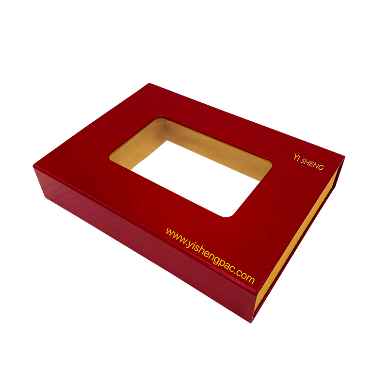 กล่องของขวัญสีแดงติดหน้าต่างพีวีซี