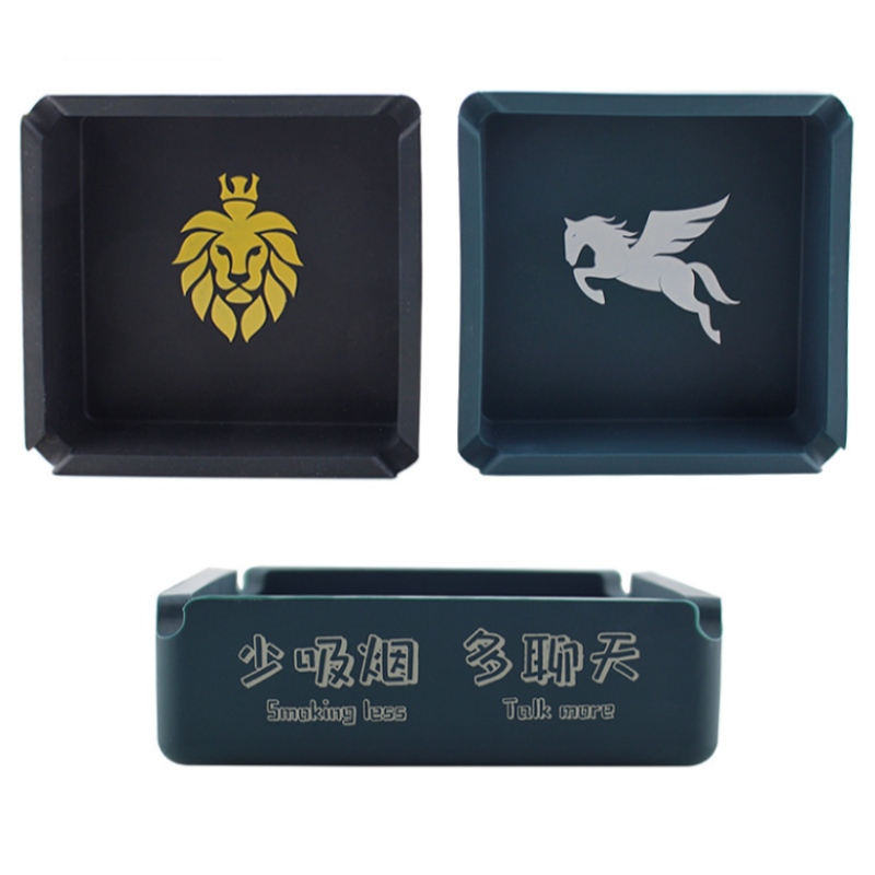 ที่เขี่ยบุหรี่พิมพ์สี่เหลี่ยมขนาดใหญ่
