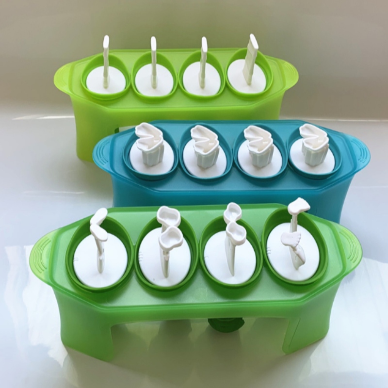 ใหม่ไอศครีมกะโหลกรุ่นคนป่าซอมบี้รุ่นซิลิโคนไอติมที่มีขายึด DIY แม่พิมพ์ไอศครีมมือถือ