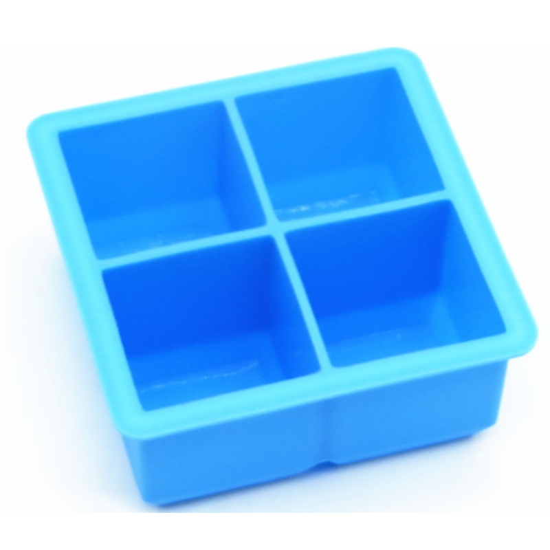 ซิลิกาเจล 4 กริดน้ำแข็งกริด 4 เชื่อมต่อซิลิกาเจลสี่เหลี่ยมแม่พิมพ์ 4 หลุมสี่เหลี่ยมกล่องอุปกรณ์เสริมบาร์วิสกี้กล่องน้ำแข็ง