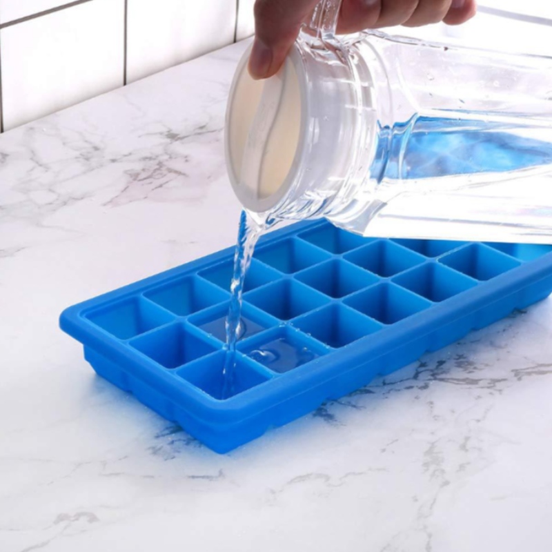 ซิลิกาเจล 21 ตาข่ายน้ำแข็งบล็อกน้ำแข็งในครัวเรือน 21 กล่องพร้อมแม่พิมพ์ฝาปิดกล่องอาหารเสริมน้ำแข็งกริดสามารถปรับแต่งด้วยฉล...