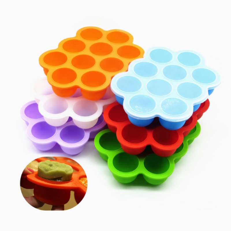 ซิลิโคน 10hole อาหารเสริมกล่องน้ําแข็งกล่องน้ําแข็งแม่พิมพ์เด็กกล่องอาหารเสริม