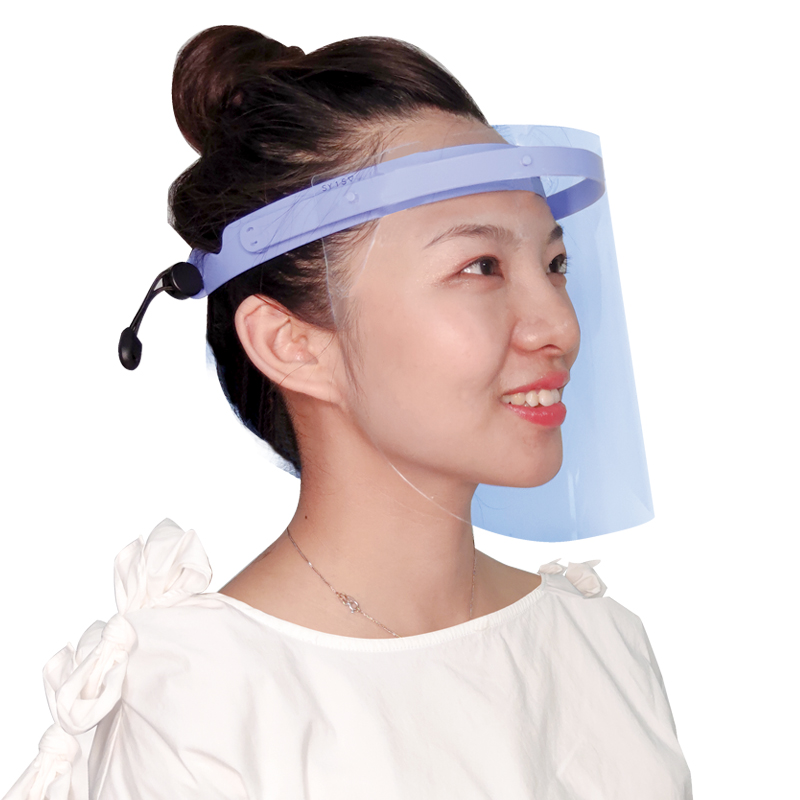 ราคาโรงงาน 0.25 มม. เคลือบป้องกันหมอกโปร่งใสปรับ Visor Face Shield ทันตกรรม