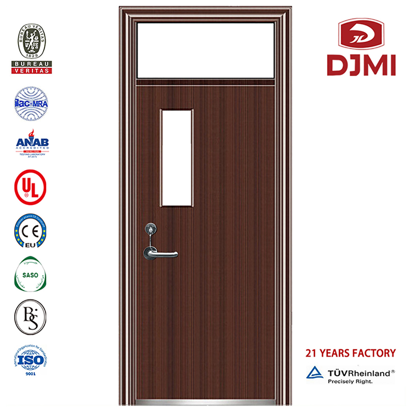 ประตูเหล็กด้านนอกแบบ Double Leaf Entry โรงงานจีน 2 ชั่วโมงประตูบานสวิงคู่เดี่ยวไม่มีหน้าต่างที่ได้รับการจัดอันดับสำหรับการสร้างโร...