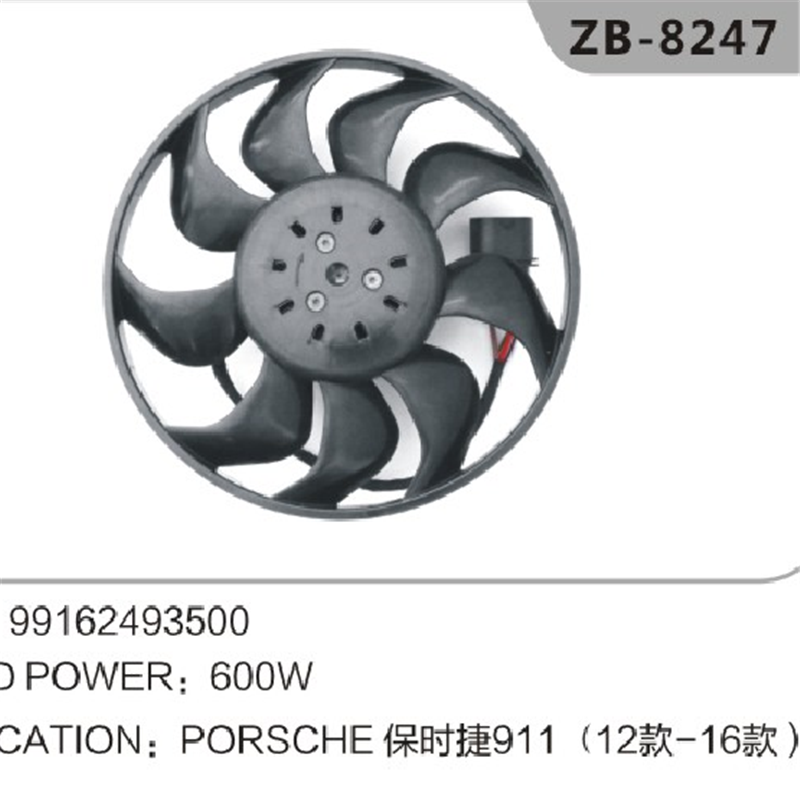 99162493500 พัดลมระบายความร้อนหม้อน้ำเครื่องยนต์สำหรับปอร์เช่ 911