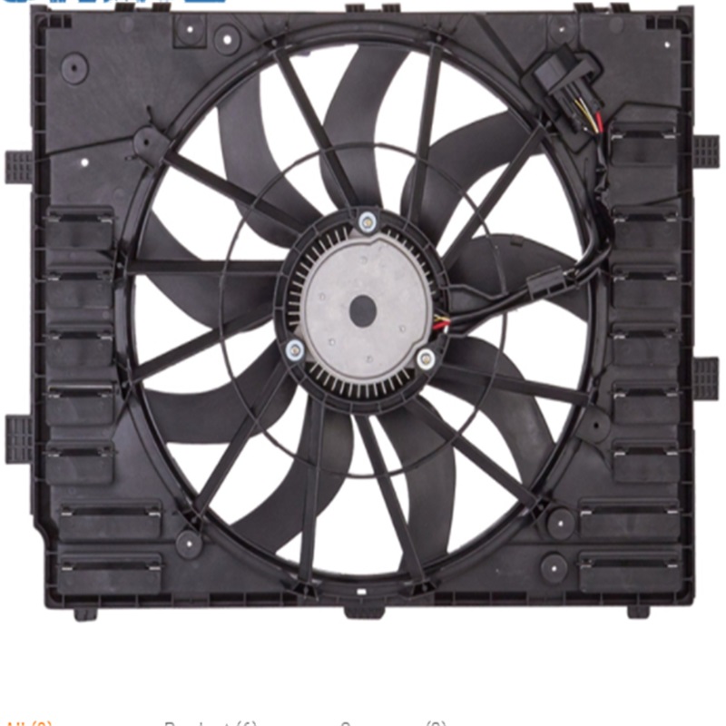 7P0121203K พัดลมระบายความร้อนหม้อน้ำเครื่องยนต์อัตโนมัติสำหรับ VW Touareg