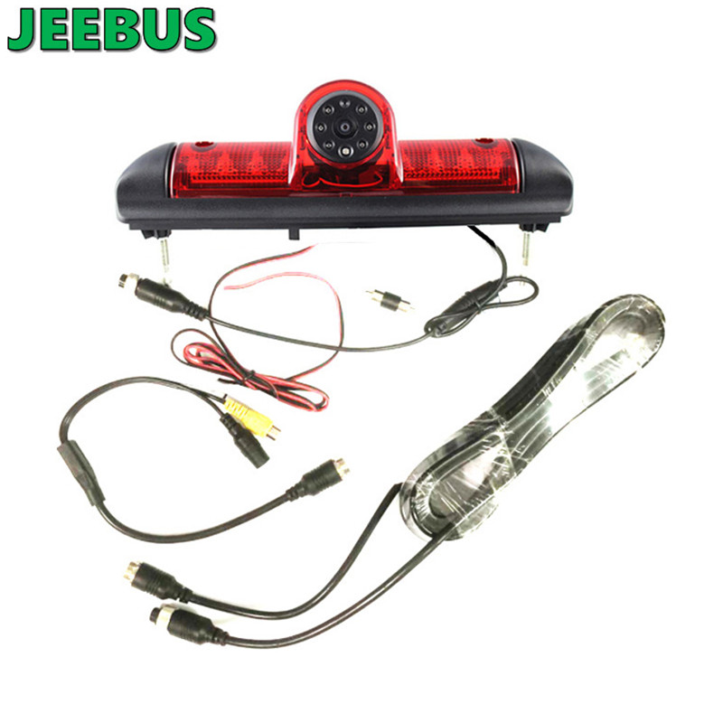 HD Night Vision มุมกว้างกันน้ำกล้องไฟเบรคระดับสูงสำหรับ Fiat Ducato 2006-2017 3 Gen Peugeot Boxer, Citroen Jumper และอื่น ๆ