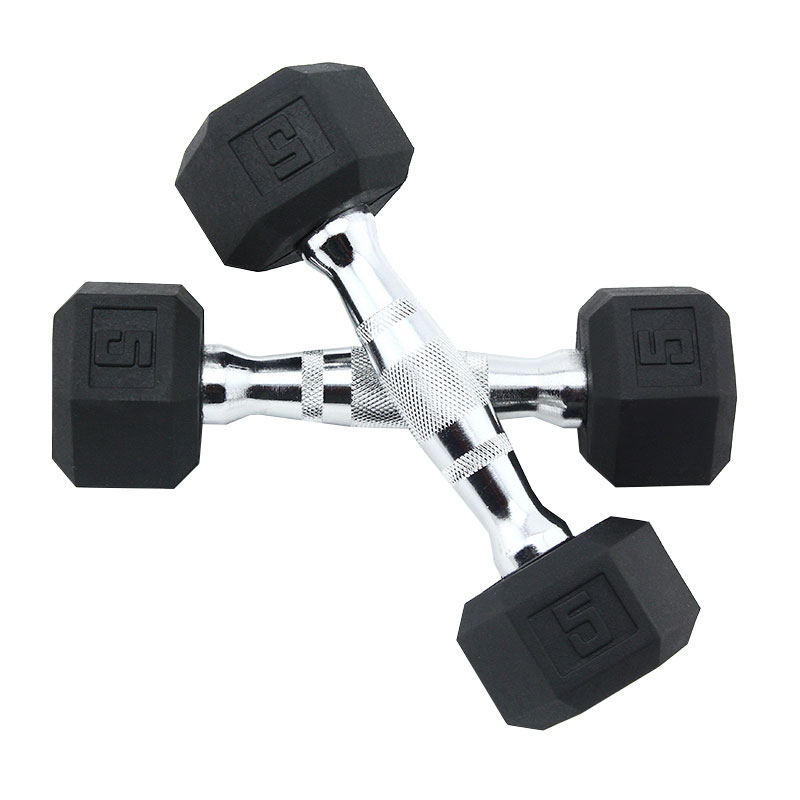 ยิม Hex Dumbbells ยางห่อตุ้มน้ำหนักแข็งชุด Hexa Hexa Dumbbell Set