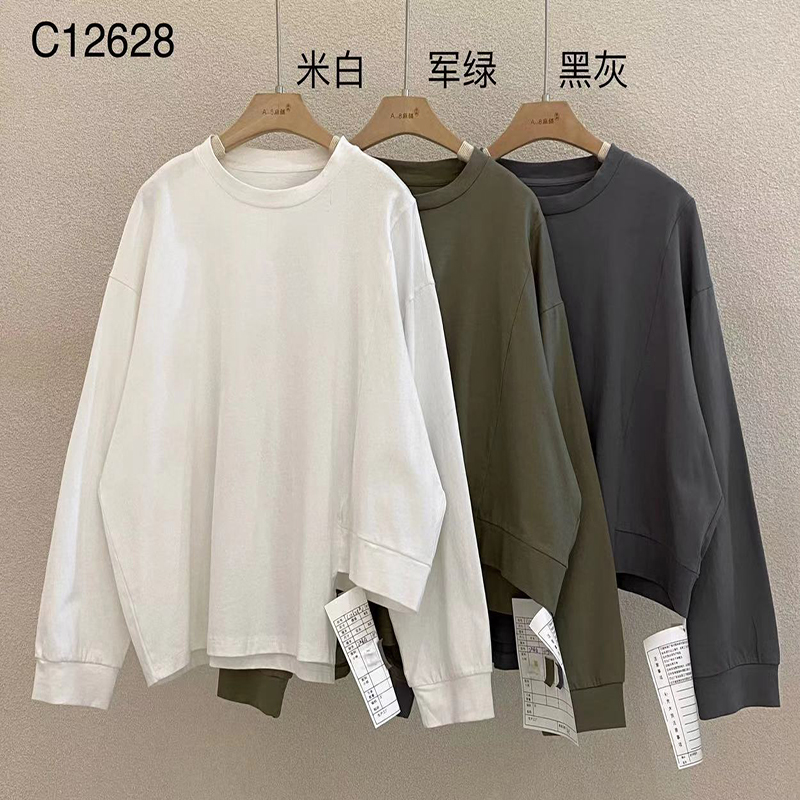 ผ้าฝ้ายสีบริสุทธิ์และผ้าลินินขนาดใหญ่ปรับแต่ง 12628 เสื้อยืด