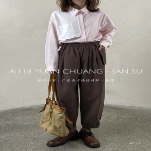 กางเกงผู้หญิงทรงหลวมที่ปรับแต่งให้เข้ากับทุกโอกาสผ้าฝ้ายลินินสไตล์ลำลองที่ใส่สบายที่สุดคัสตอม 11713 มีสไตล์และกางเกงหลวม