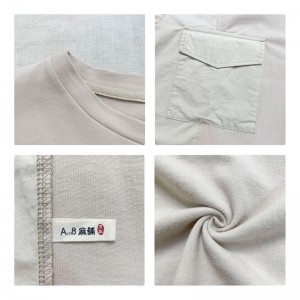 ผ้าฝ้ายผ้าลินินผ้าลินินผ้าฝ้ายขนาดใหญ่ที่กำหนดเอง 12635 เสื้อยืดกีฬา