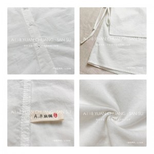 เสื้อยืดผ้าฝ้ายสีบริสุทธิ์และผ้าลินินซุปเปอร์ขนาดใหญ่ปรับแต่ง 12638 เท็จ