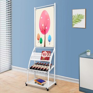 TMJ -549 ขายส่งชั้นวางแบบพกพาเคลือบผงโลหะชั้นวางนิตยสาร