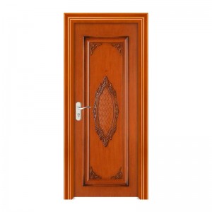 2021 ประตูไม้จีนประตูเดียวพร้อมประตูล็อคอัจฉริยะในการเคลือบพื้นผิว chaina