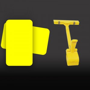 TMJ POP 038 สายรัดใสกาวคลิปพลาสติกบนป้ายชื่อ A6 ชั้นวางของซูเปอร์มาร์เก็ตผู้ถือป้ายอะคริลิค 11X14 ผู้ถือป้ายอะคริลิค