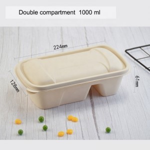 กล่องบรรจุภัณฑ์อาหารที่เป็นมิตรกับสิ่งแวดล้อมข้าวโพดแป้งสามารถย่อยสลายกล่องข้าวกล่องซื้ออาหารสามารถย่อยสลายได้ในภาชนะบ...