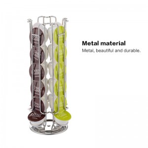 TMJ PP-581Customized Eco-Friendly metal caffitaly coffee capsule rack kitchen accessories holder coffee shop display stand