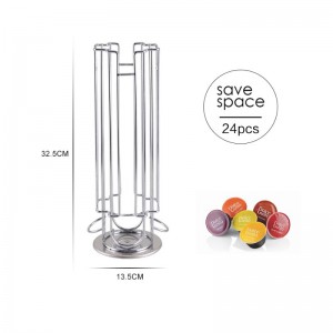 TMJ PP-581Customized Eco-Friendly metal caffitaly coffee capsule rack kitchen accessories holder coffee shop display stand